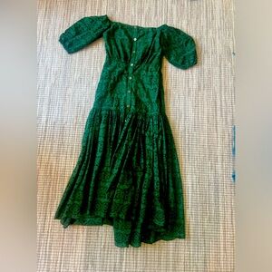 Size 2 Veronica beard green eyelet dress